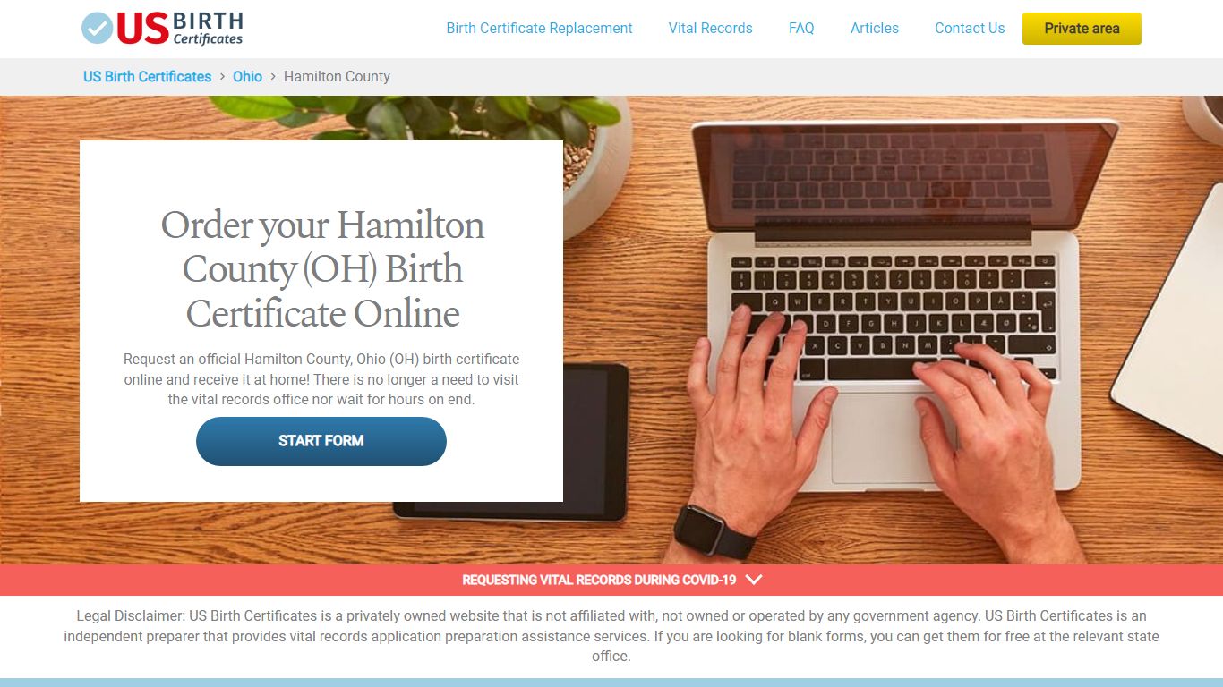 Hamilton County (OH) Birth Certificate Online - US Birth Certificates